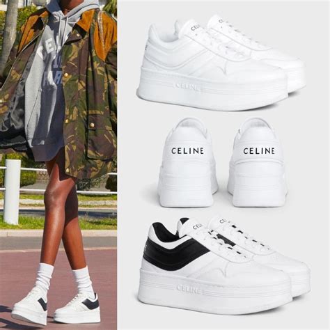 celine red sneakers|Celine platform sneakers.